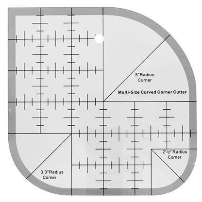 Non Slip Curved Corner Cutter Ruler Acrylic DIY Crafts Patchworks Sewing Template Household Patchworks Tool Sewing Supplies