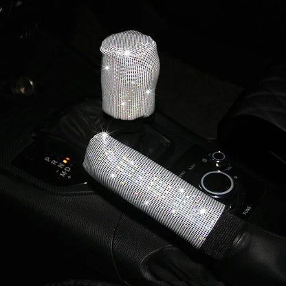 Car Universal 37/38cm Steering Wheel Cover Elastic Handle Cover Colorful Bronzing Diamond BlingBling Steering Wheel Accessories