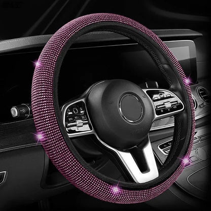 Universal Car Steering Wheel Cover Protector Anti-Slip Universal Size Fit 15inch /38cm Diameter Fashionable Car Accessories