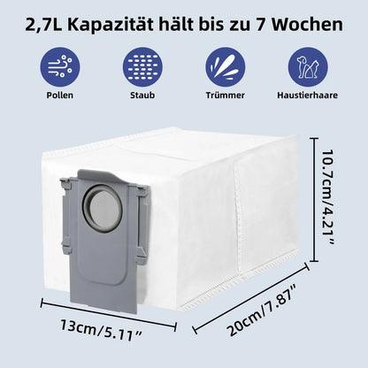 Vacuum Cleaner Bags for Roborock Saros 10R / Q Revo/Qrevo Pro/Qrevo MaxV/Qrevo Curv/Qrevo Master / S8 MaxV Ultra / S8 Max Ultra
