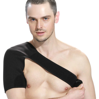 Self-heating Adjustable Single Shoulder Wrap Brace Shoulder Pain Relief Massager Brace For Rotator Cuff Cervical Shoulder Pad