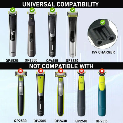 LISI 15V HQ8505 Charger Fit for Philips One Blade QP6510 QP6520 QP6530 QP6531 QP6550 MG5750 MG7750 MG7770 Electric Shaver