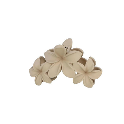 1PC Floral Hair Claw Clips Set, Elegant Flower-shaped Hair Grips in Neutral Tones, Chic Hair Accessories for Women