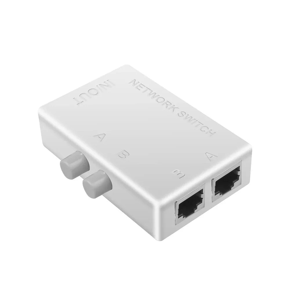 2 Port 1000Mbps Gigabit Network Switch RJ45 Switch Network Splitter Cable Extender Selector Power Free 2 Way adapter Connector
