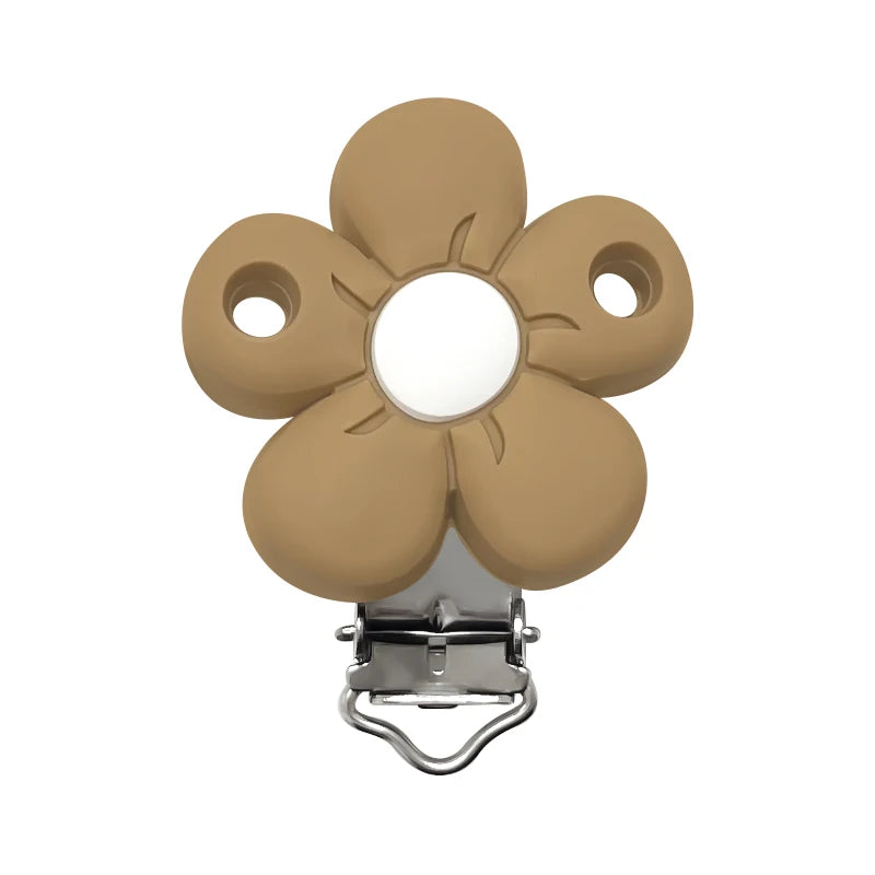 1/3/10pcs Silicone Flower Pacifier Clips Food Grade Teethers For Baby DIY Baby Soother Nursing Pacifier Chain Accessories