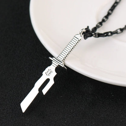 Anime Jujutsu Kaisen Fushiguro Toji Sword Necklace Spear Of Tianri Knife Pendant Cosplay Necklaces For Unisex Choker Jewelry