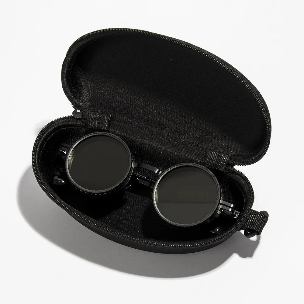 New ND2-400 Adjustable Dimming Glasses 9 Level ND Filter Fishing Sunglasses UV400 With Glasse Case Sunglasses Outdoor