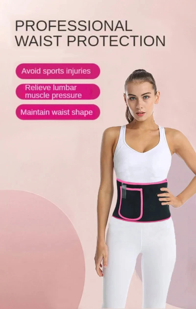 Woman Men Waist Trainer Sauna Sweat Belt Belly Corsets Control Sport Burner Workout Weight Loss Slimming Body Shaper Exercise