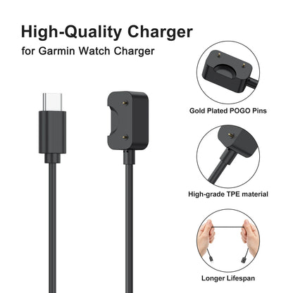 100CM For Samsung Galaxy Fit 3 Charger Watch Adapter USB / USB C Charging Cable Cord Magnetic For Samsung Galaxy Fit 3