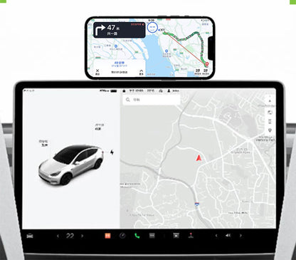 Invisible Foldaway Car Phone Mount Holder 15W Magnetic Magsafe Macsafe Wireless Charger for Tesla Model 3 Y X S BYD Atto 3
