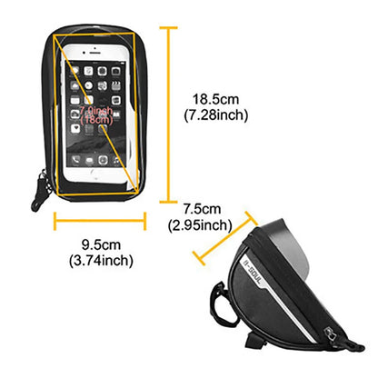 Mountain Bicycle Bag Touch Screen Cycling Handlebar Phone Holder Bag Bike Bags Bicycle Phone Storage Bags Cycling Accessories