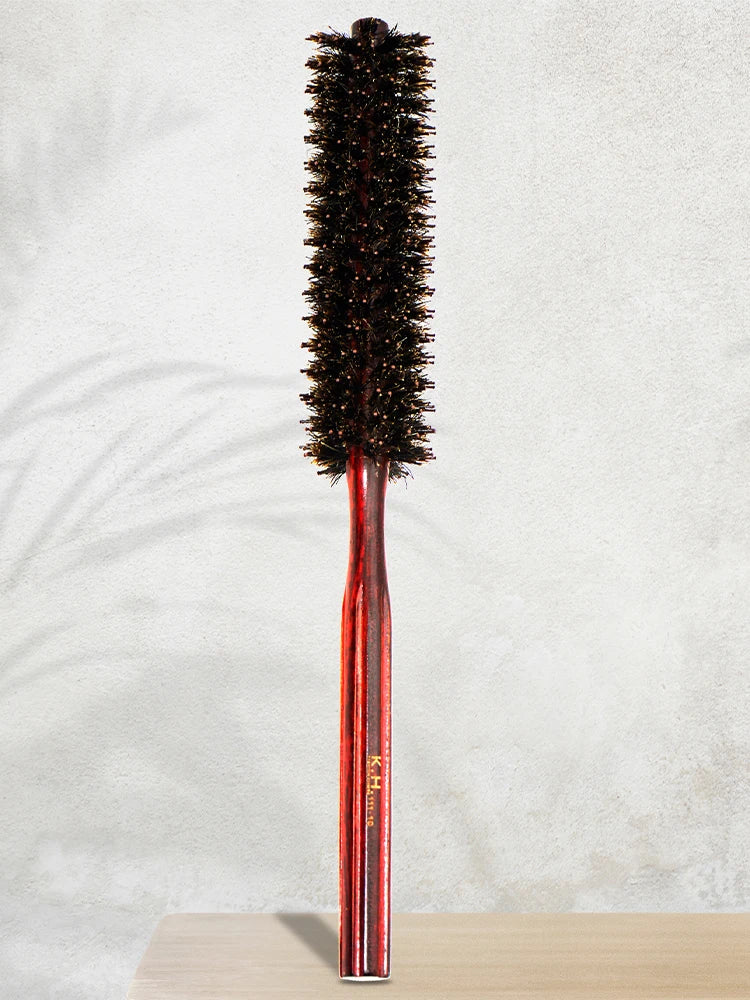Round Hairbrush Anti Static Wood Boar Bristle Round Brush Hairdresser Styling Tools Teasing Brush For Curly Hair Comb Brush