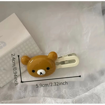 Cute Bear Hairpins Set Preppy Headdress Plastic Hair Sweet Accessories Friend Gifts