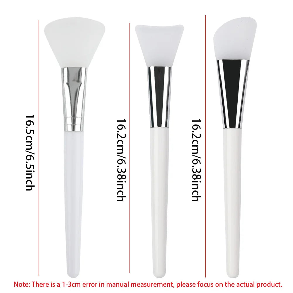 3/4PCS Silicone Face Mask Brush Application Tool Soft Silicone For Facial Mud Clay Mask Reusable Face Mask Spatula Beauty Tools