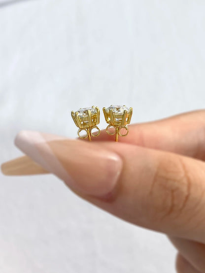 DW 0.1ct-2ct D Color Certified Moissanite Stud Earrings Lab Created Diamond 925 Sterling Silver Gold Plated Wedding Fine Jewelry