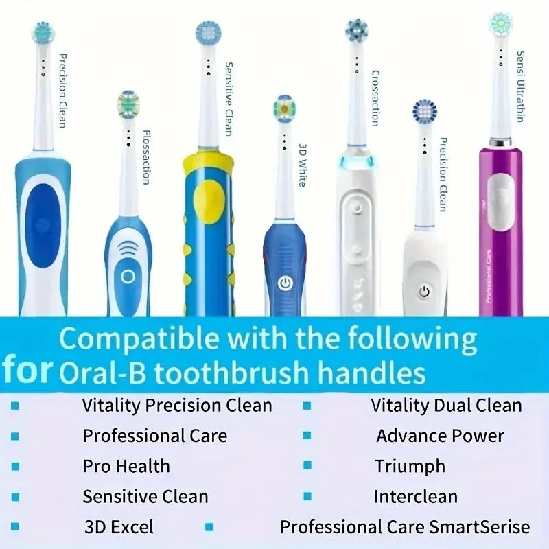 4/12/16 Pcs Replacement Toothbrush Heads Compatible with Oral-B Braun Professional Electric Toothbrush Heads Brush Heads