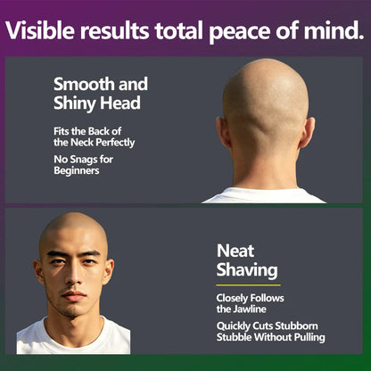 Multi-functional Electric Shaver with Automatic Haircutting, Shaving, Charging, Portability, and Push-Scissor Features