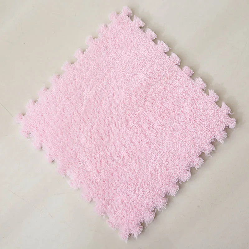 Soft Plush Warm Carpet Baby Play Mat Baby Bedroom Patchwork Carpet EVA Foam Interlocking Sports Floor Tiles Baby Warm Game Mat