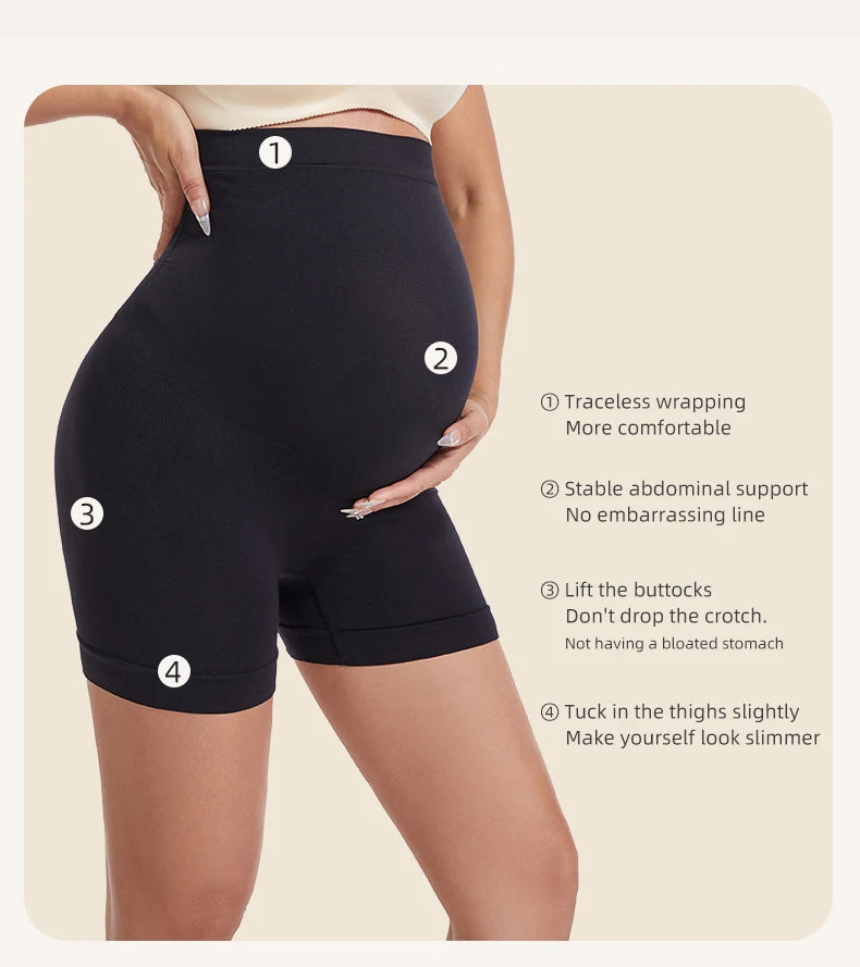 Seamless Panties for Women Boxer Safety Pants Comfort Pregnant Clothes Soft Breathable Maternity Underwear Plus Size Panties