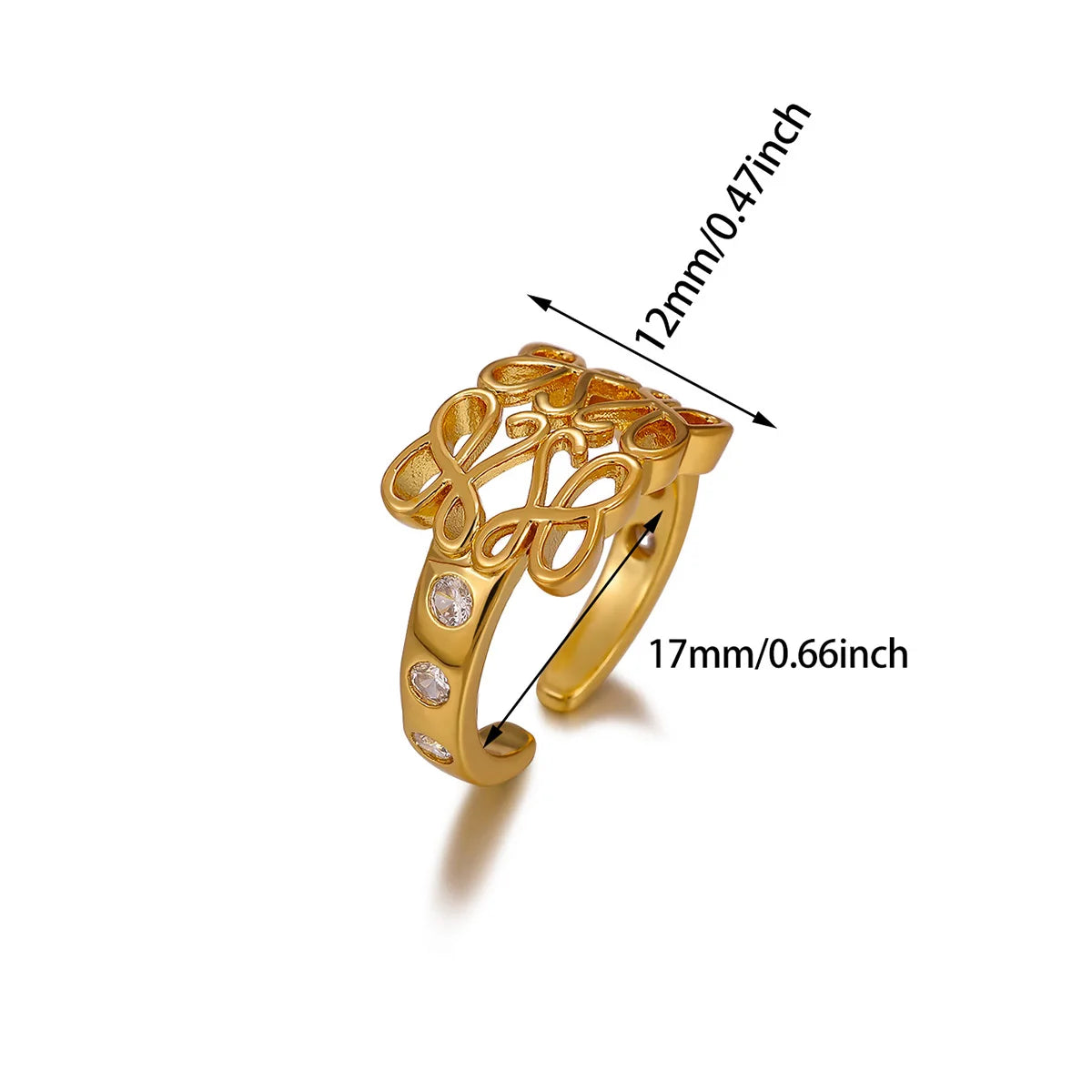 Fashion Geometry Vine Zirconia Rings For Women Luxury Gold Color Shiny Anillos Party Wedding Romantic Jewelry Her Gift Ring