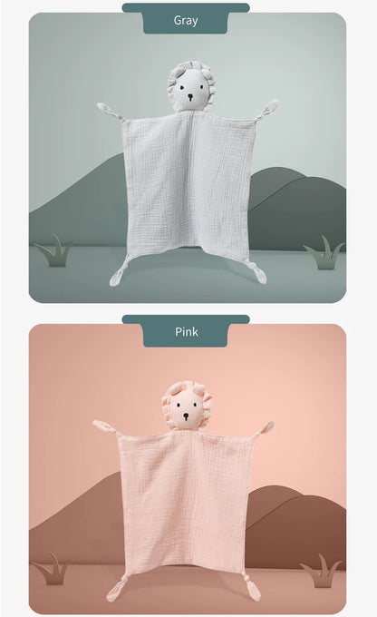 Muslin Baby Comfort Towel Cotton Comforter Blanket Soft Newborn Sleeping Dolls Kids Fashion Sleep Toy Soothe Appease Towel Bibs
