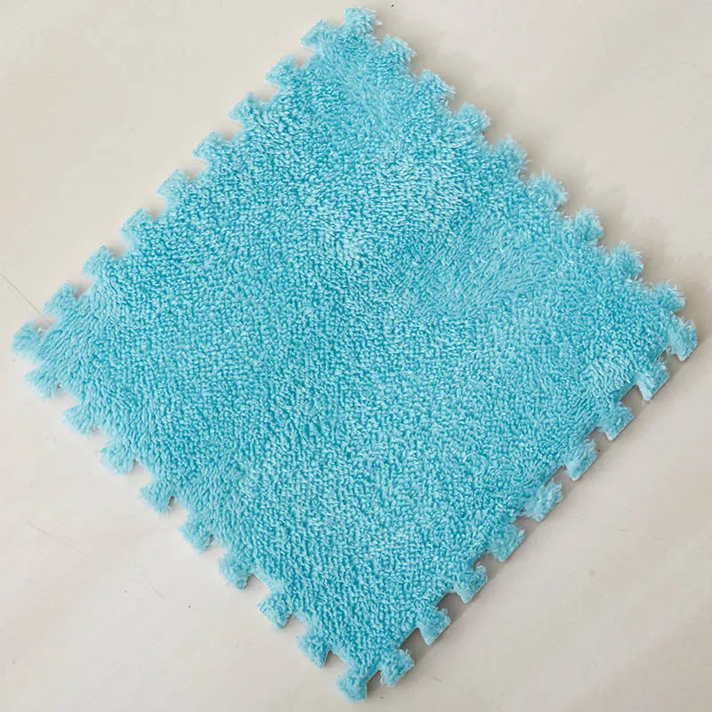 Soft Plush Warm Carpet Baby Play Mat Baby Bedroom Patchwork Carpet EVA Foam Interlocking Sports Floor Tiles Baby Warm Game Mat