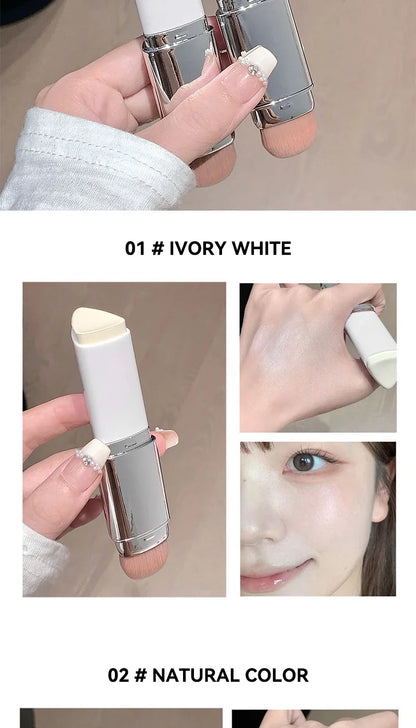 Lazy foundation stick, moisturizing and natural concealer makeup,matte makeup base,rare beauty,Keep makeup and sweat