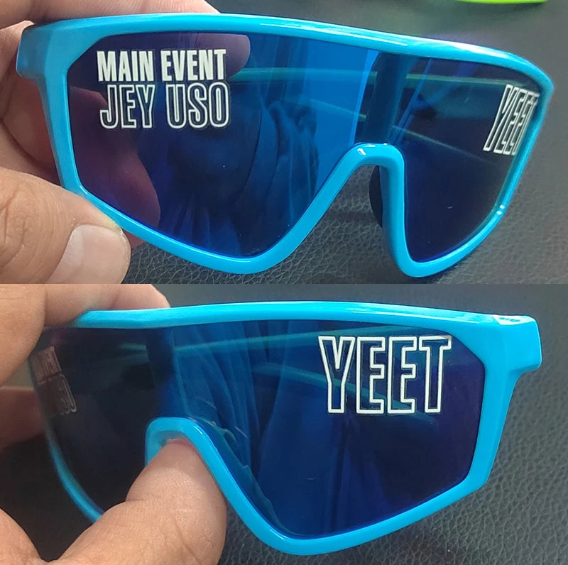 Jey Uso YEET Sunglasses Sports Shades MAIN EVENT Blue Glasses Bloodline USOS RARE Colors Motorcycle Glasses