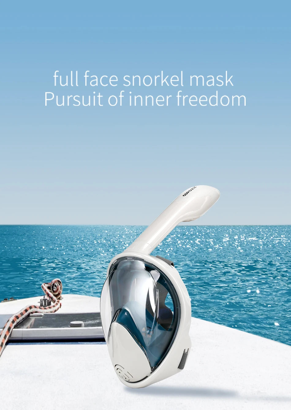 COPOZZ Professional Snorkeling Diving Mask Underwater Scuba Full Face Snorkel Mask Anti Fog Goggles for Adult Swimming Equipment