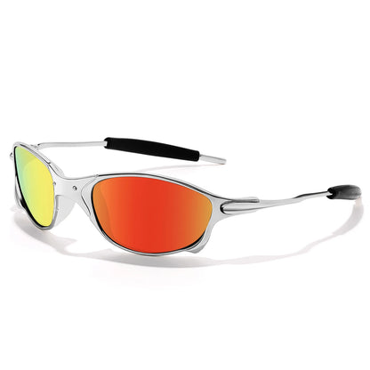 Men And Women Trendy Cycling Sunglasses Metal Shades With UV Protection for Outdoor Sports, Running, Hiking, Driving Travel