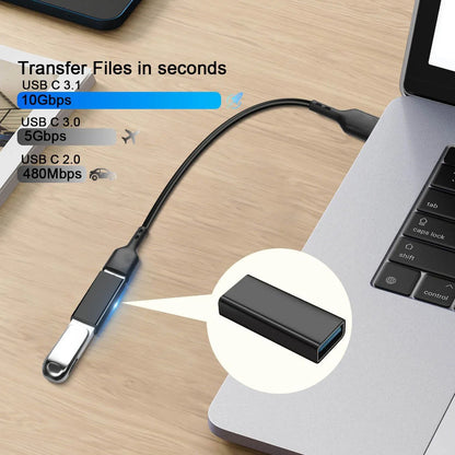 3.1 USB to USB Adapters 3.0 USB Female to USB A Female Converter OTG DataSync Extender Connectors for Laptops Tablets