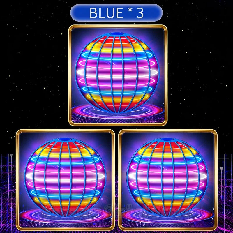 LED Colorful Flying Ball Automatic Boomerang Hover Orb, Gyroscopic Anti-Gravity Black Tech Magic Flying Toys for Children Gifts