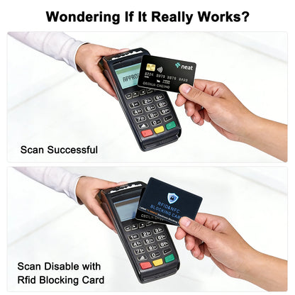 RFID Blocking Card One Card Protects Entire Wallet NFC Contactless Bank Debit Credit Card Protector ID ATM Guard Card Blocker