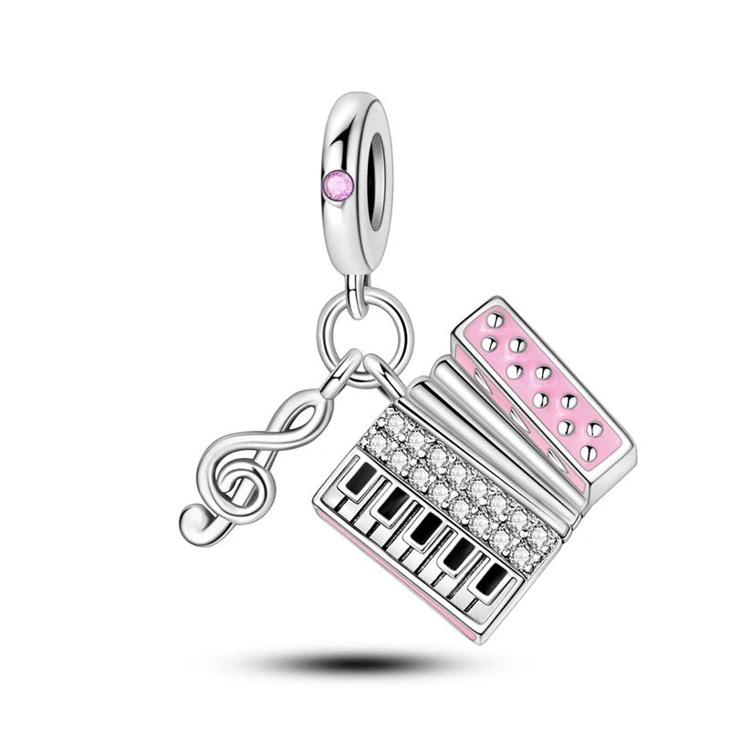 925 Sterling Silver Tailor Sewing Machine Telephone Alarm Clock Charms Pendants Fit 925 Original Bracelets DIY Jewelry