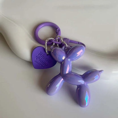 Jelly Cute Jelly Balloon Dog Keychain Pendant Cartoon Dog Chain Keychain - Lovely accessory jewelry gift for unisex keys