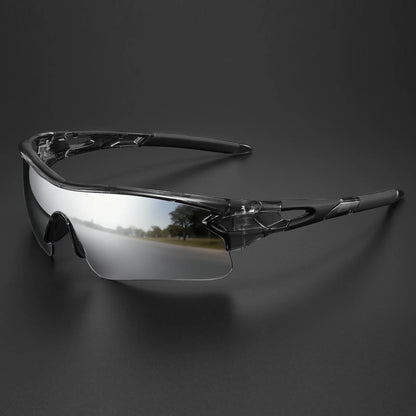 Classic Sports Sunglasses with One-Piece Wraparound UV400 Lens - Unisex Comfort Fit for Cycling, Running, Hiking & Outdoor