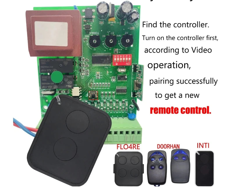 Era FL02RE FL04RE Electric Garage Door Opener 433.92MHz Remote Control 433MHz Handheld Transmitter Automatic Receiver
