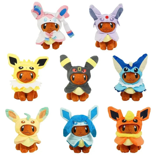 Eevee Cos Umbreon Espeon Jolteon Flareon Glaceon Vaporeon Sylveon Leafeon Plush Toys Stuffed Soft Stuffed Animal Plushies 20CM
