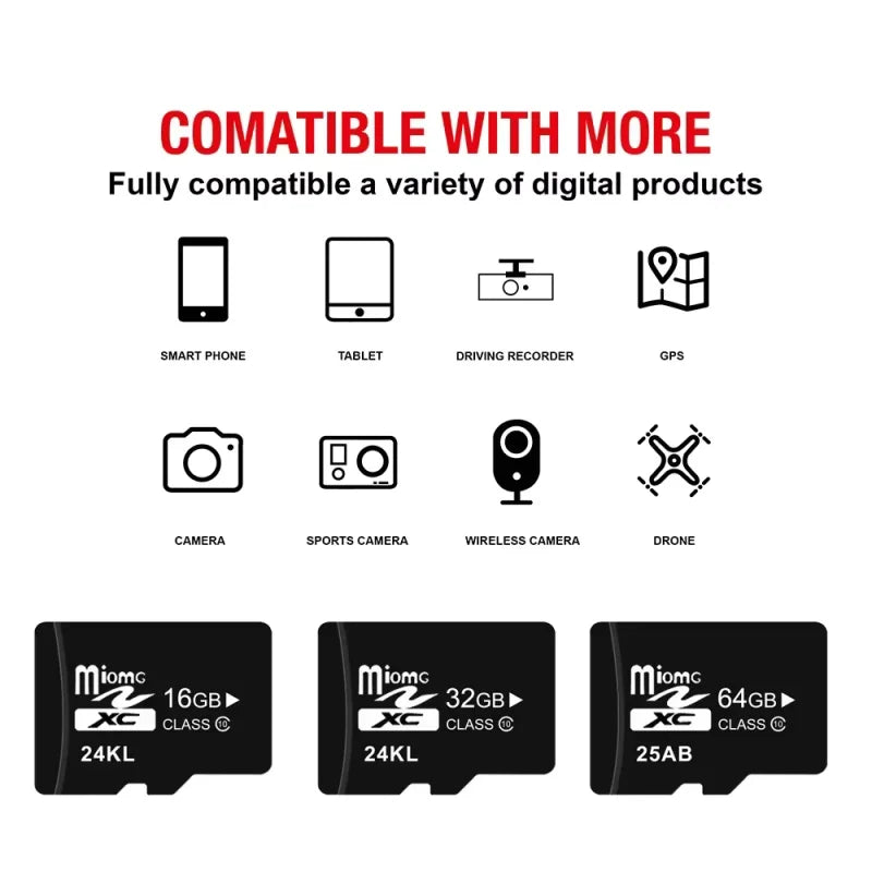 10 Categories High-speed Memory card 4GB 8GB 16GB 32GB 64GB 128GB sd card Mini TF card is used to monitor the drone tachograph