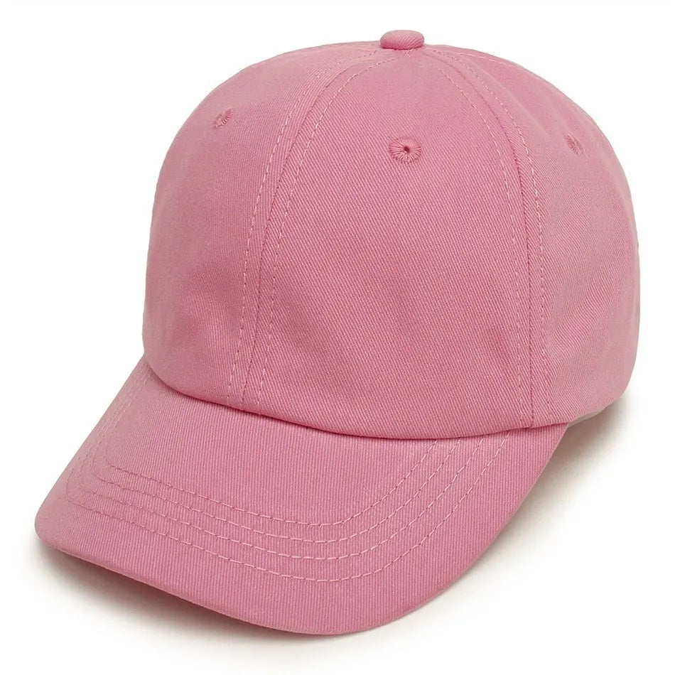 Baby Girl Baseball Caps Pink Black White Gray Children Low Profile Sun Hat Kids Boy Running Headwear Clothing Accessories