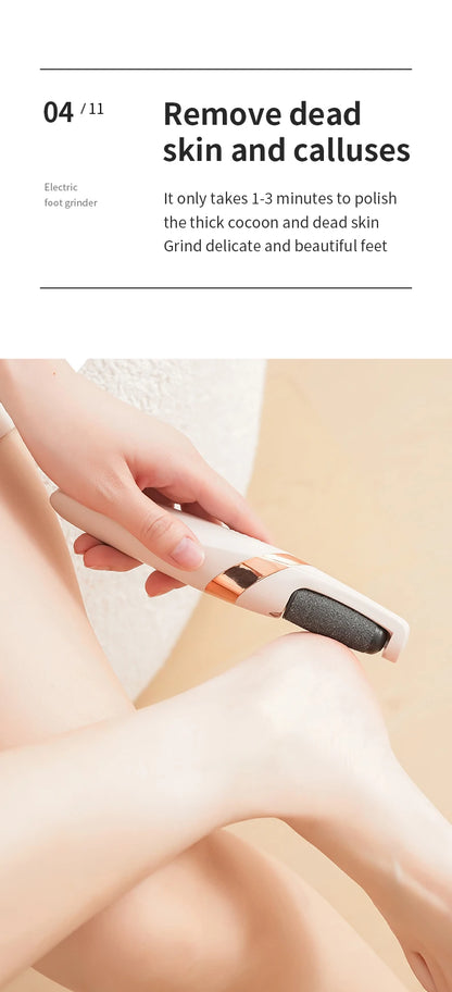 HOMEFISH Electric Foot Grinder Automatic Foot Callus Rubbing Pedicure Dead Skin Callus Remover for  Foot Beauty Machine