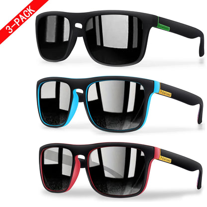 LOISRUBY Brand Polarized Cycling Sunglasses Men Car Driving Color Changing Bike Motorcycle Square Frame Hinking Festival
