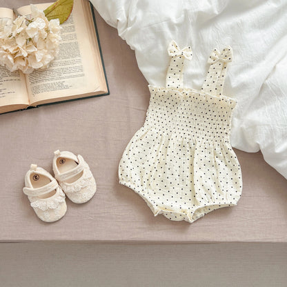 Summer Outfit Kids Baby Clothes Cotton Sleeveless Rompers Newborn Girls Clothes Toddlers Flower Bow Kids One-pieces Bodysuits