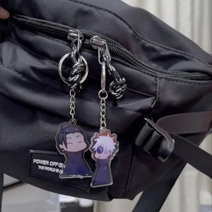 Anime Cosplay Funny Keychain Gojo Satoru Geto Suguru Bag Pendant Keyring Bag Jewelry Gift