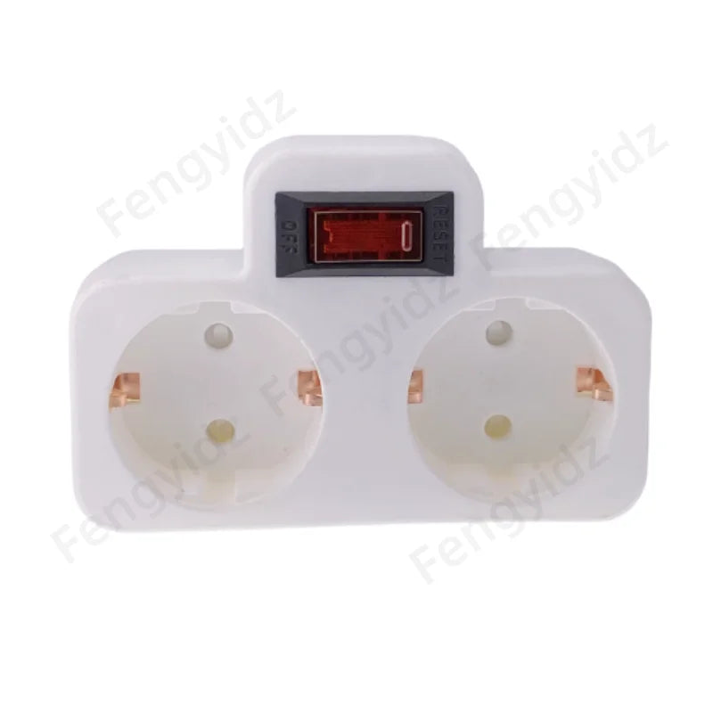 European Type Conversion Plug 1 To 2/3/4 Way EU Germany Standard Power Adapter Socket 16A 250V Travel Charging Adapter