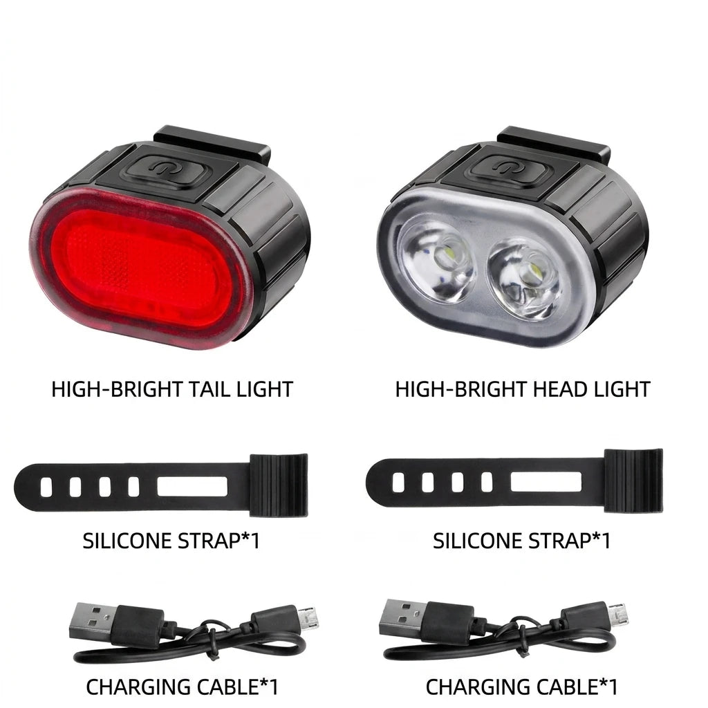 Bike Lighting Front and Rear Lights Bicycle Lamp Led Cycling Light Bike Flashlight for Bicycle Front Taillight Lantern