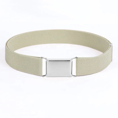 Women's Adjustable Elastic Stretch Belt Comfortable Invisible Waist Belt for Jeans Pants Dress Square Easy Buckles Waist Belt