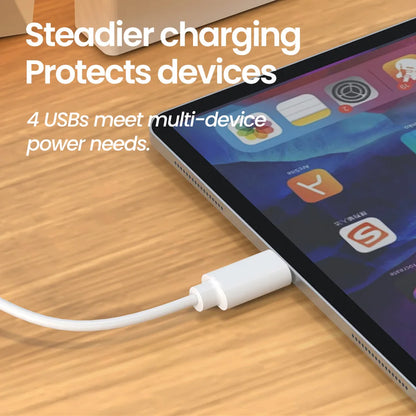 USB 2.0 4 Ports Plug Power Strip Charger Extension Cables USB Hub Multi-Port Socket Powered For PC Computer Accessories 30/120cm