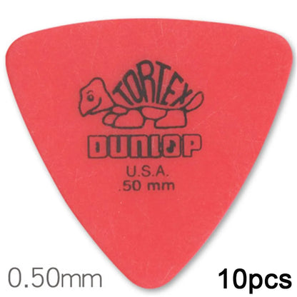 10pcs Delrin Dunlop Guitar Picks 0.5/0.6/0.73/0.88/1.0/1.14MM Anti-slip Style Electric Guitar Picks Triangle Picks
