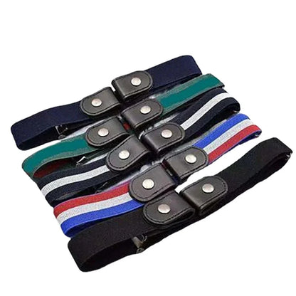 2024 Hot Men's and Women's Invisible Belt Without Buckle Seamless Lazy Belt Wild Elastic Elastic Jeans Belt Decoration Ins Wind